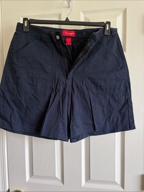 Venezia Navy Cotton Bermuda Shorts